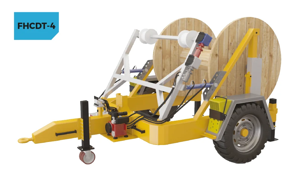 Full Hydraulic Cable Drum Trailers AUTO4 - Cable Pulling Machines ...