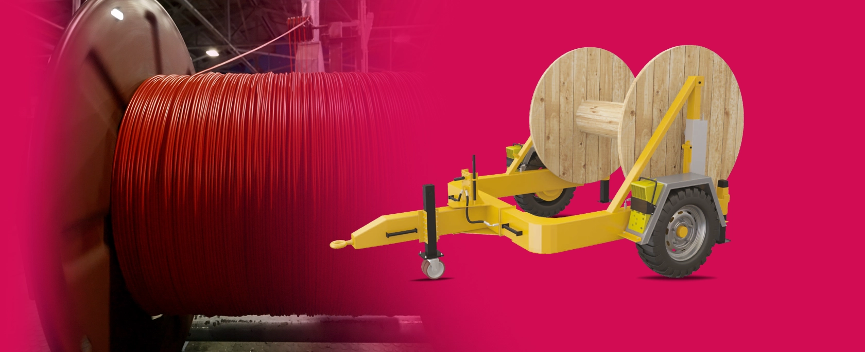HYDRAULIC CABLE DRUM TRAILERS SLIDER